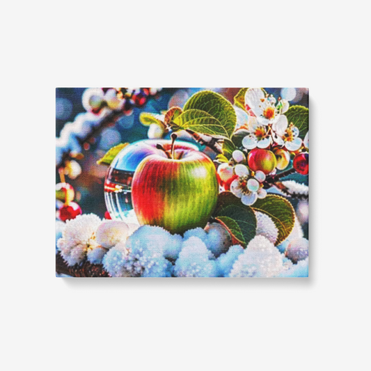 Apple Canvas Wall Art for Living Room - Framed Ready to Hang 24"x18"